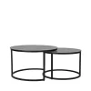LABEL51 Salontafels Grand Antiek Ash Metaal 75 cm (Set van 2)