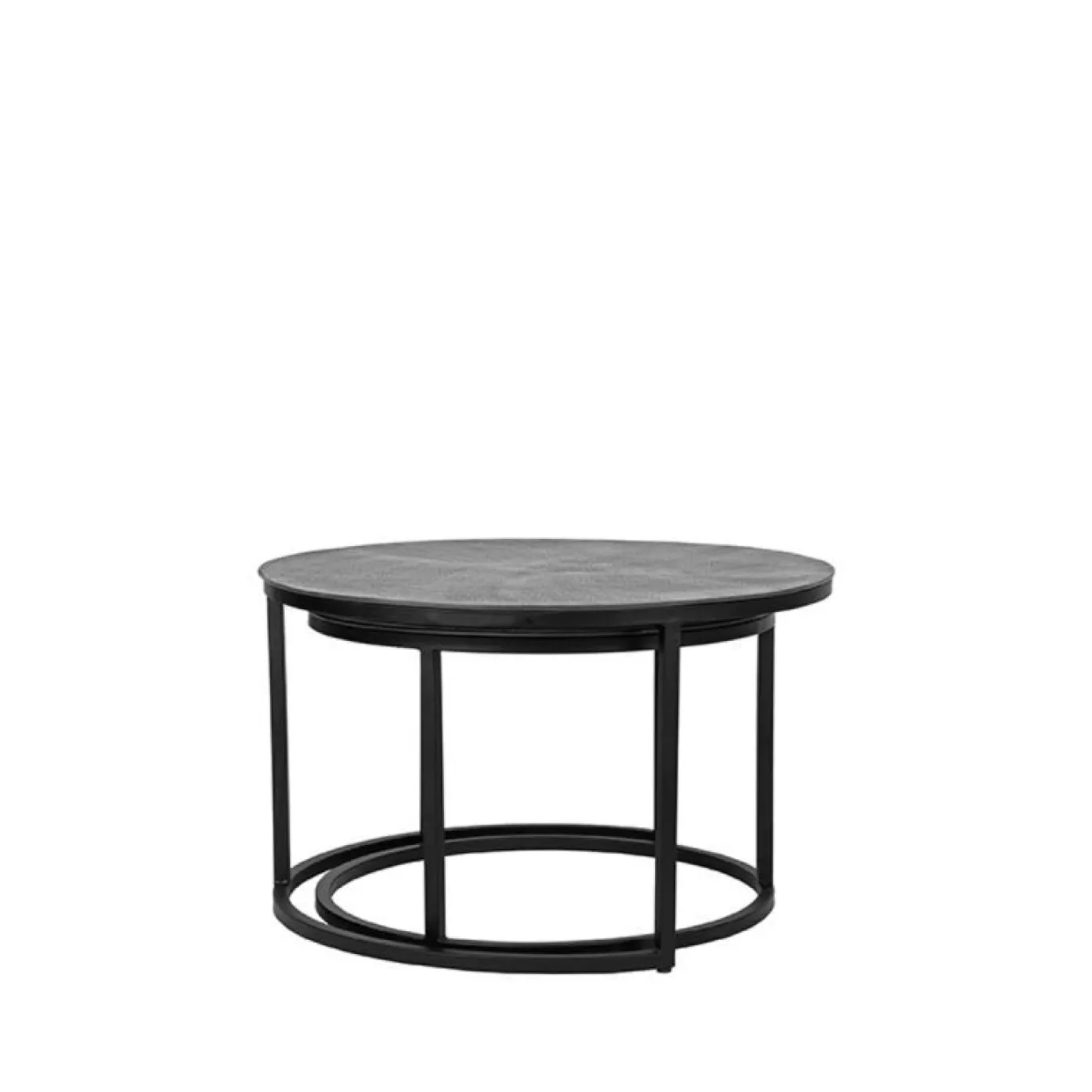 LABEL51 Salontafels Grand Antiek Ash Metaal 75 cm (Set van 2)