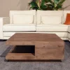 LABEL51 Salontafel Square Espresso Mangohout 80x80cm