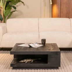 LABEL51 Salontafel Square Zwart Mangohout