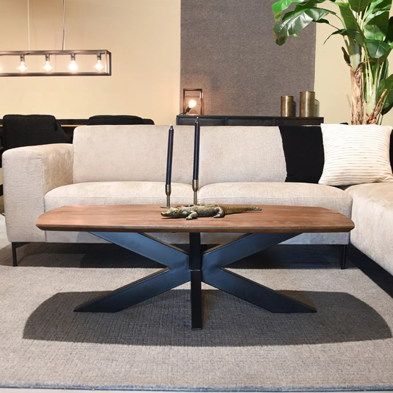LABEL51 Salontafel Zane Espresso Mangohout 120cm