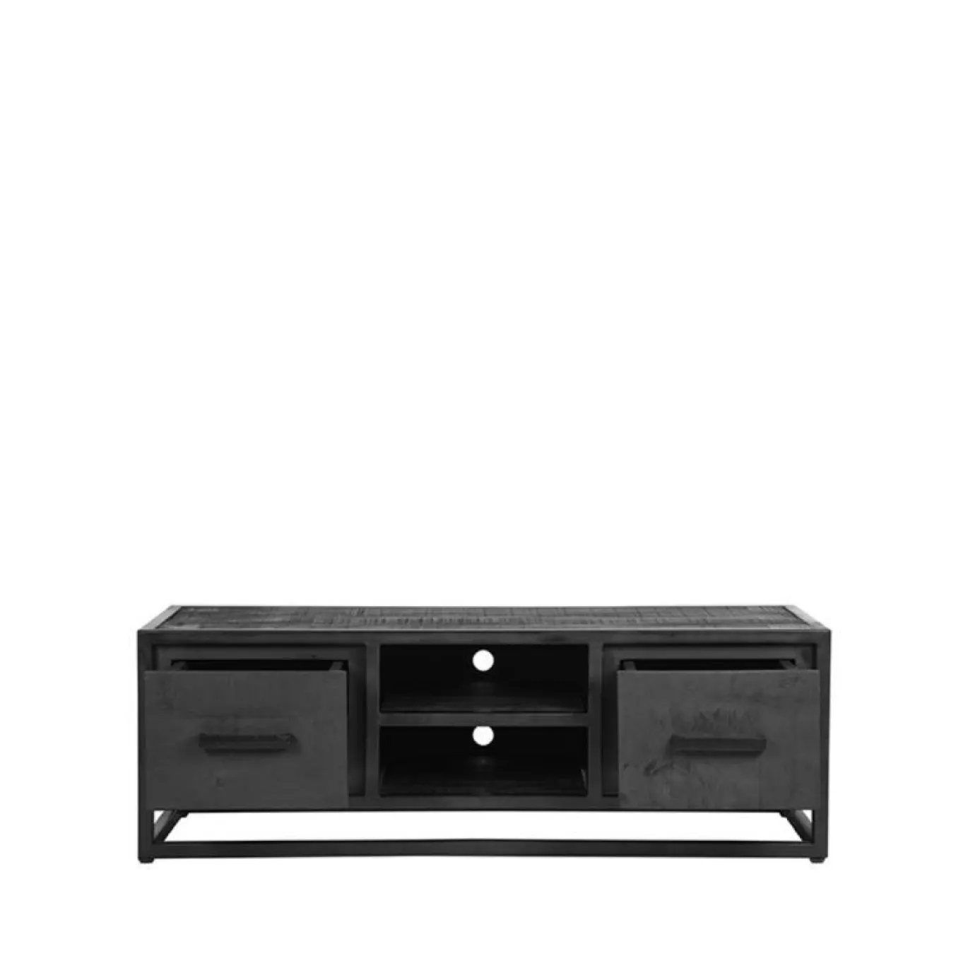 LABEL51 Tv-meubel Chili Zwart Mangohout 120x45x40 cm