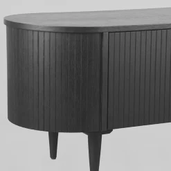 LABEL51 Tv-Meubel Oliva 180x47x55 cm Zwart Eiken