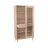 LABEL51 Vitrinekast Jule Naturel Eikenhout 100x180cm