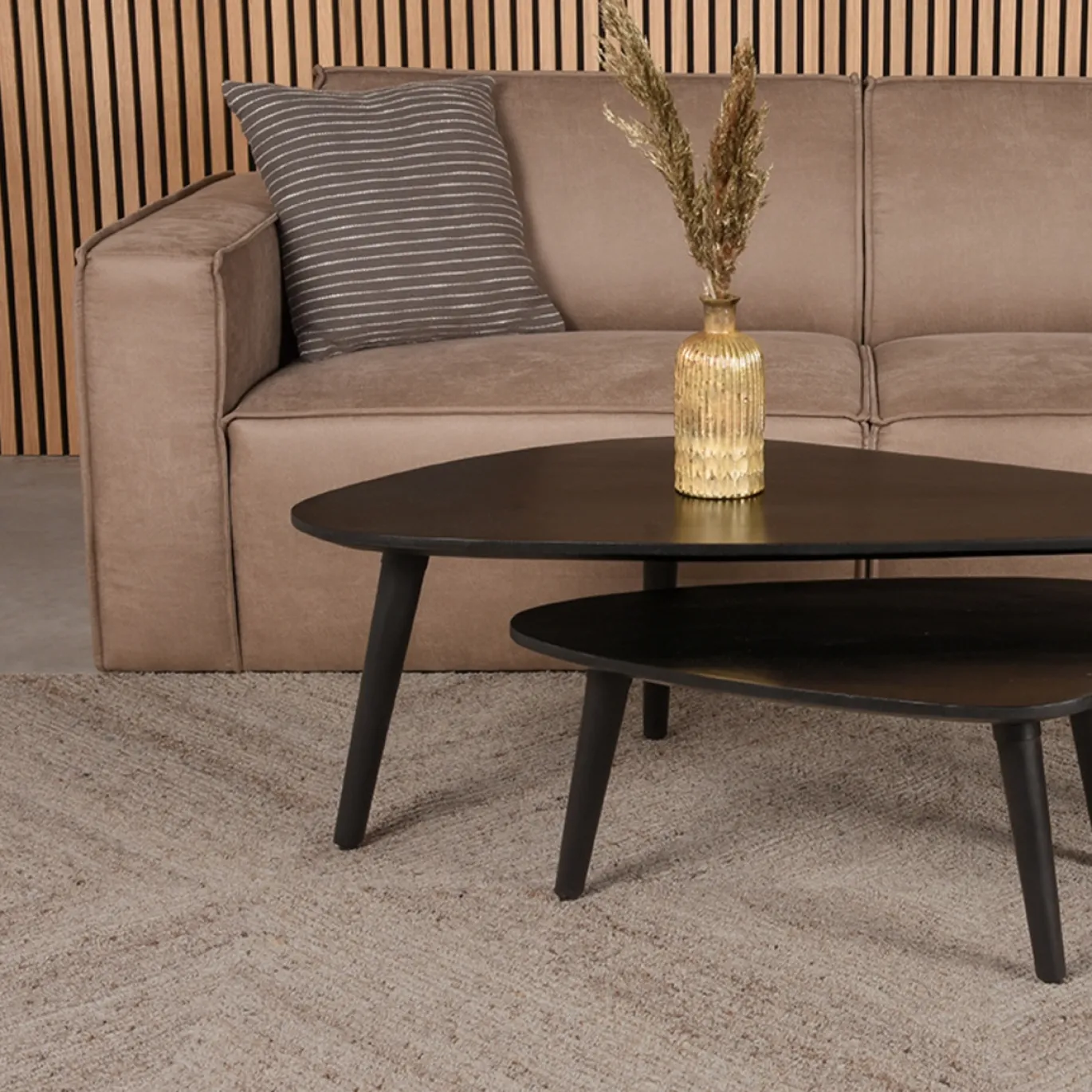 LABEL51 Vloerkleed Blendy Taupe Wol 160x230cm