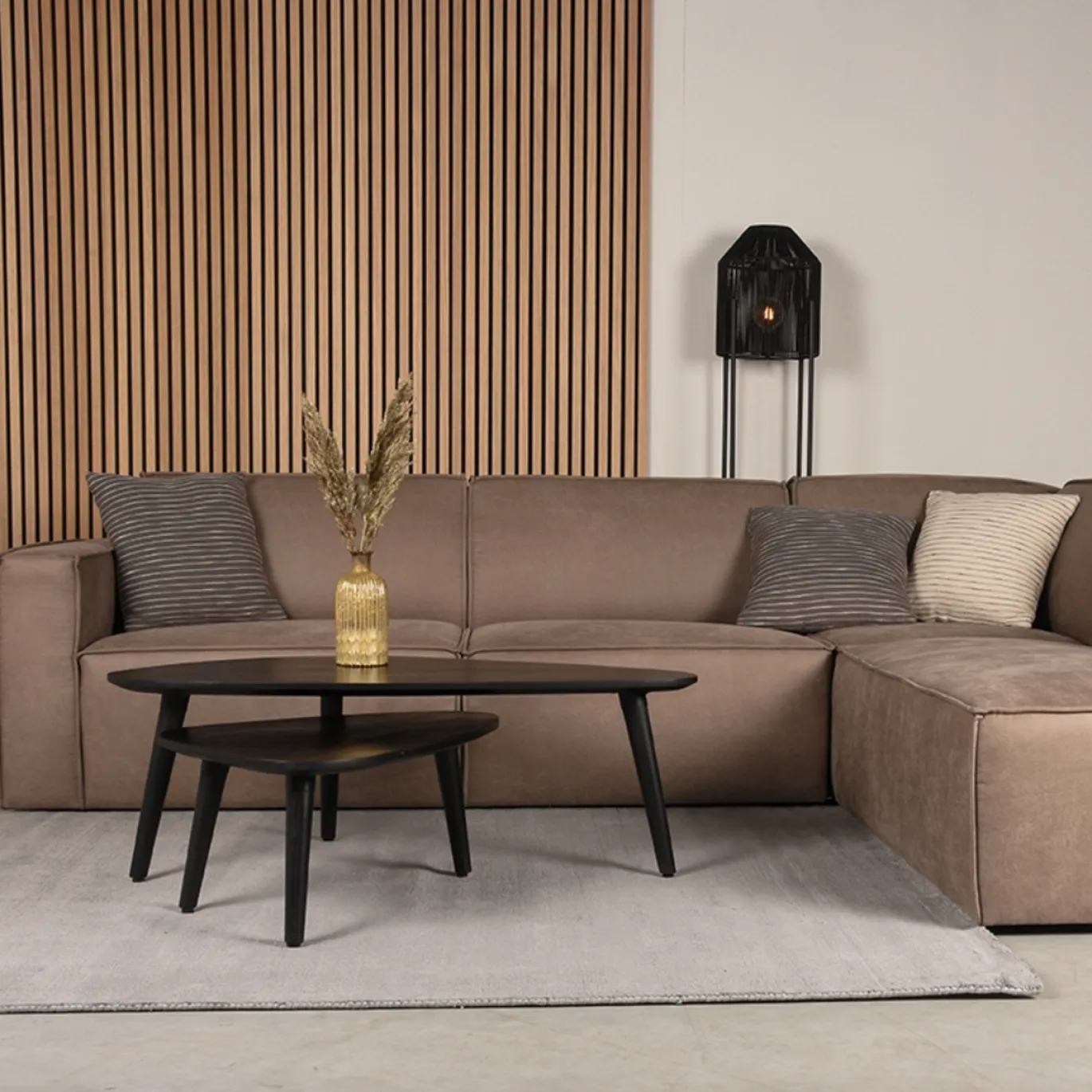 LABEL51 Vloerkleed Velvy Grijs Synthetisch 160x230cm