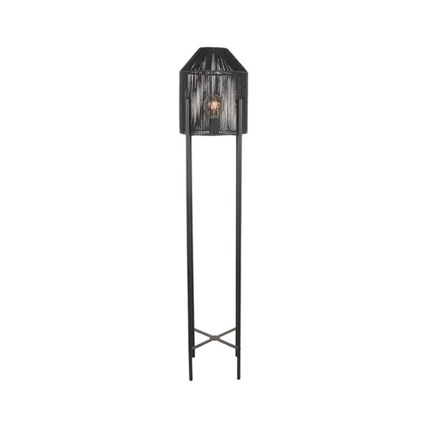 LABEL51 Vloerlamp Ibiza - Zwart - Jute