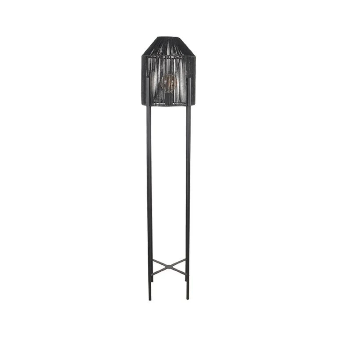 LABEL51 Vloerlamp Ibiza - Zwart - Jute