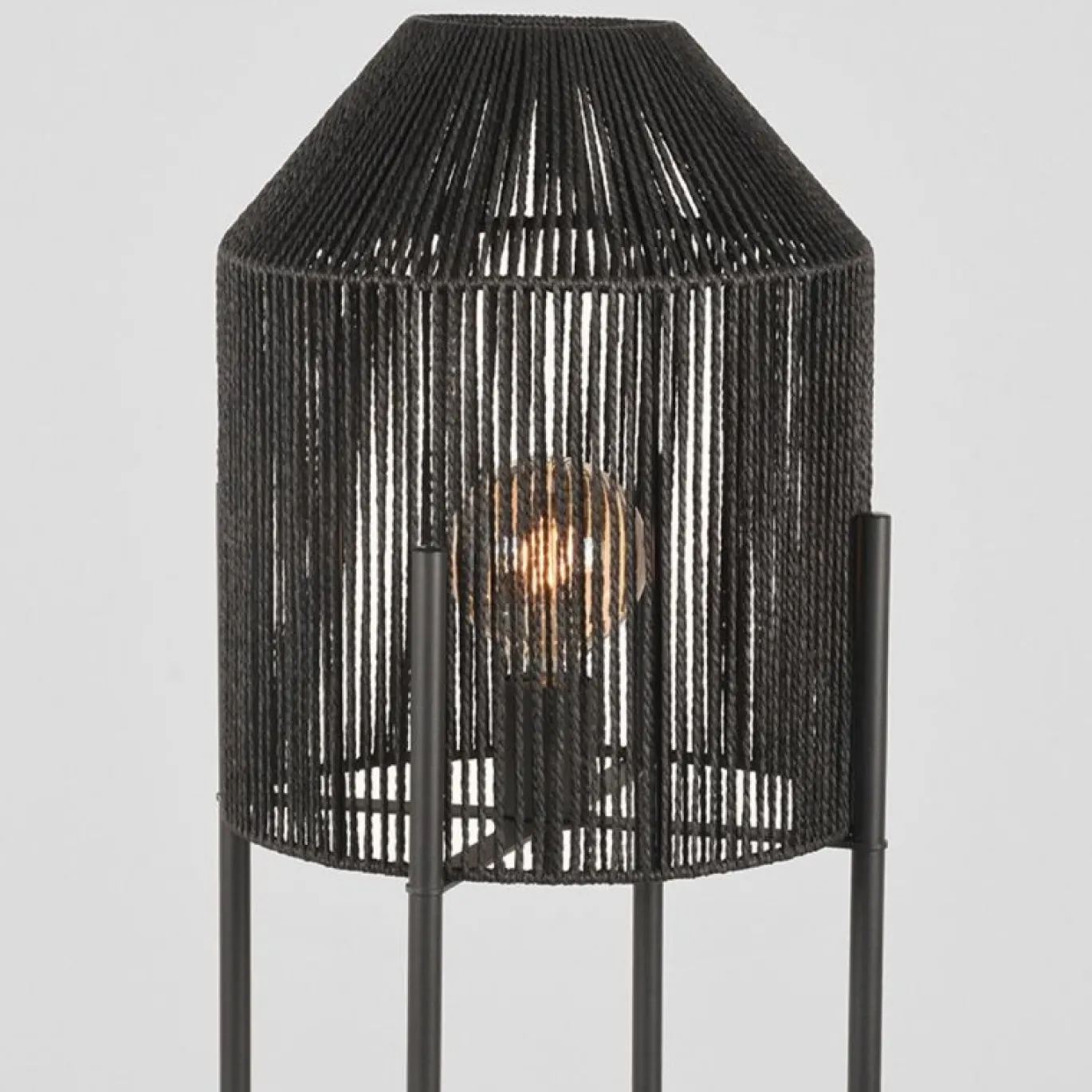 LABEL51 Vloerlamp Ibiza - Zwart - Jute