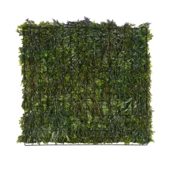 LABEL51 Wandpaneel Kunstplant Groen Kunststof 80x80cm