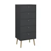 Ladekast Bodo Matgrijs 5-lades - Giga Living