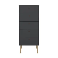 Ladekast Bodo Matgrijs 5-lades - Giga Living