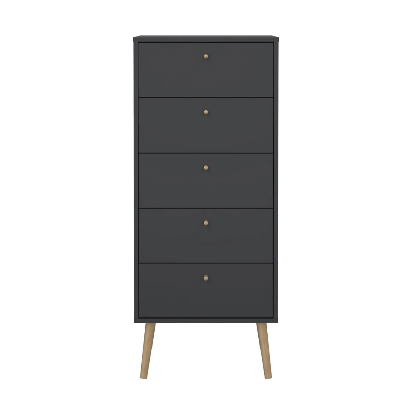 Ladekast Bodo Matgrijs 5-lades - Giga Living