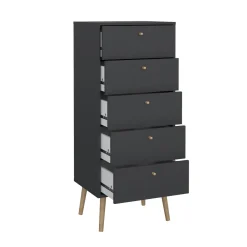 Ladekast Bodo Matgrijs 5-lades - Giga Living