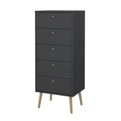 Ladekast Bodo Matgrijs 5-lades - Giga Living
