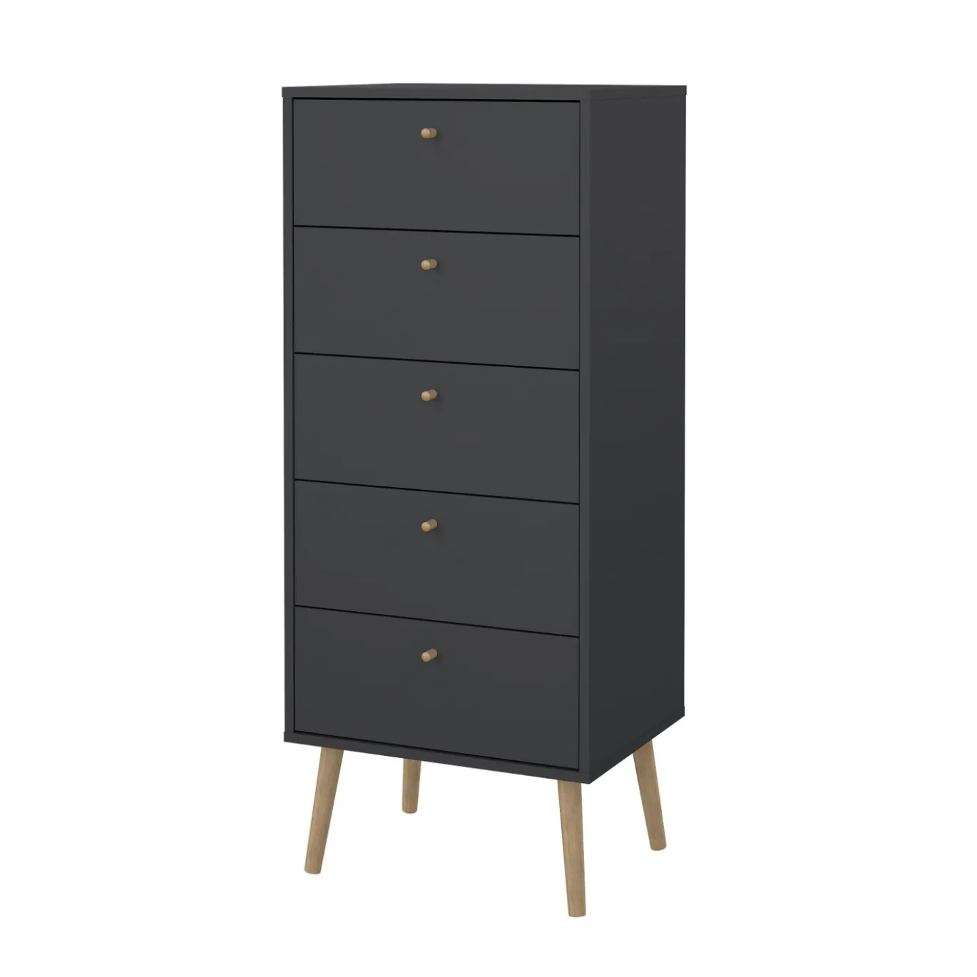 Ladekast Bodo Matgrijs 5-lades - Giga Living
