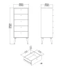 Ladekast Bodo Wit 5-lades - Giga Living