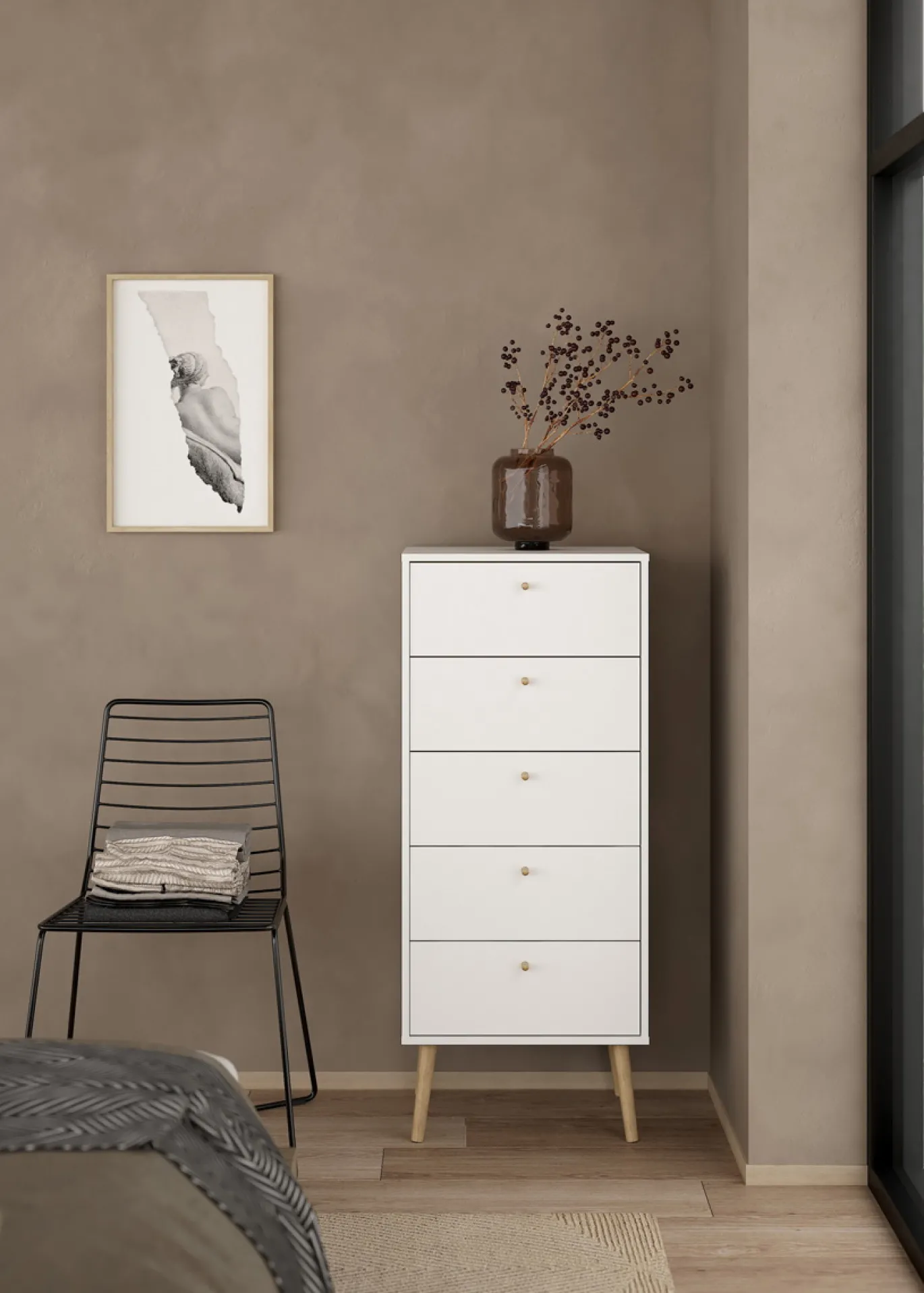 Ladekast Bodo Wit 5-lades - Giga Living
