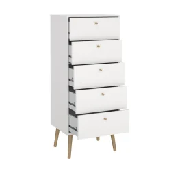 Ladekast Bodo Wit 5-lades - Giga Living