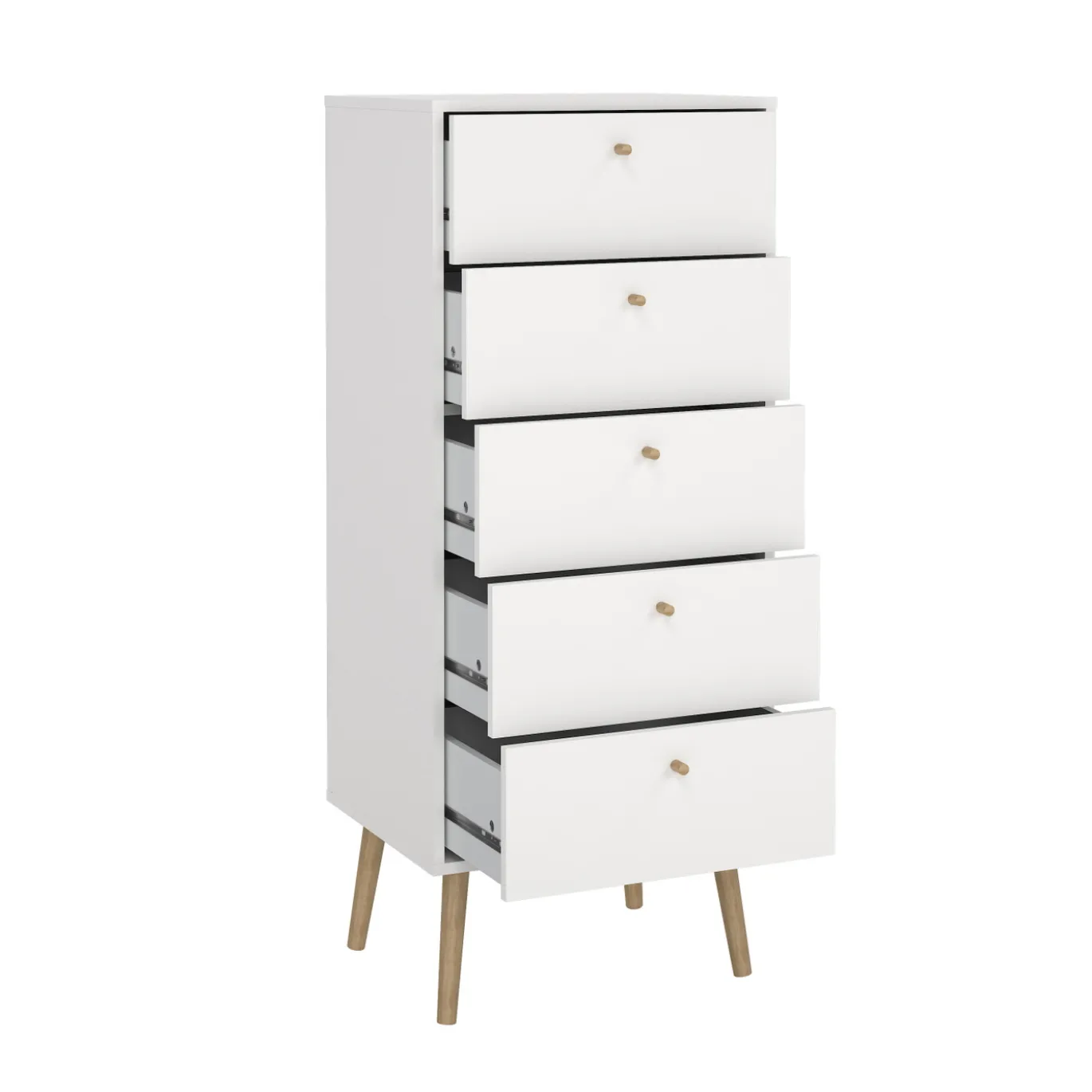Ladekast Bodo Wit 5-lades - Giga Living