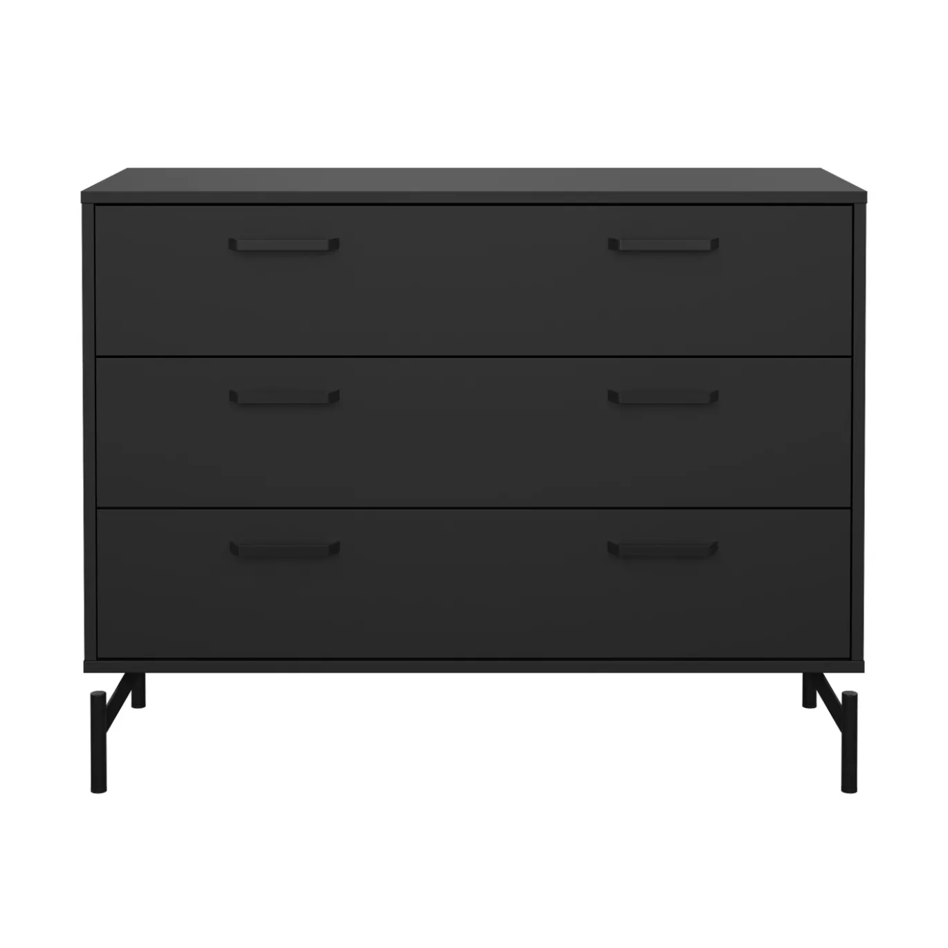 Ladekast Dana Mat Zwart 3-lades - Giga Living