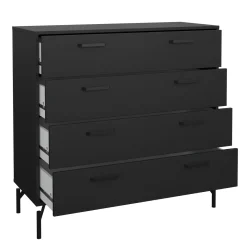 Ladekast Dana Mat Zwart 4-lades - Giga Living