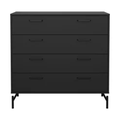 Ladekast Dana Mat Zwart 4-lades - Giga Living