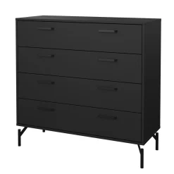 Ladekast Dana Mat Zwart 4-lades - Giga Living