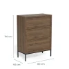 Ladekast Darvo Gerookt Eiken Bruin 110cm - Giga Living