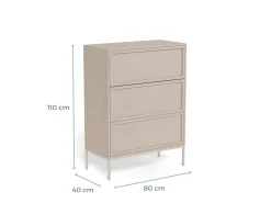 Ladekast Darvo Grijs 110cm - Giga Living
