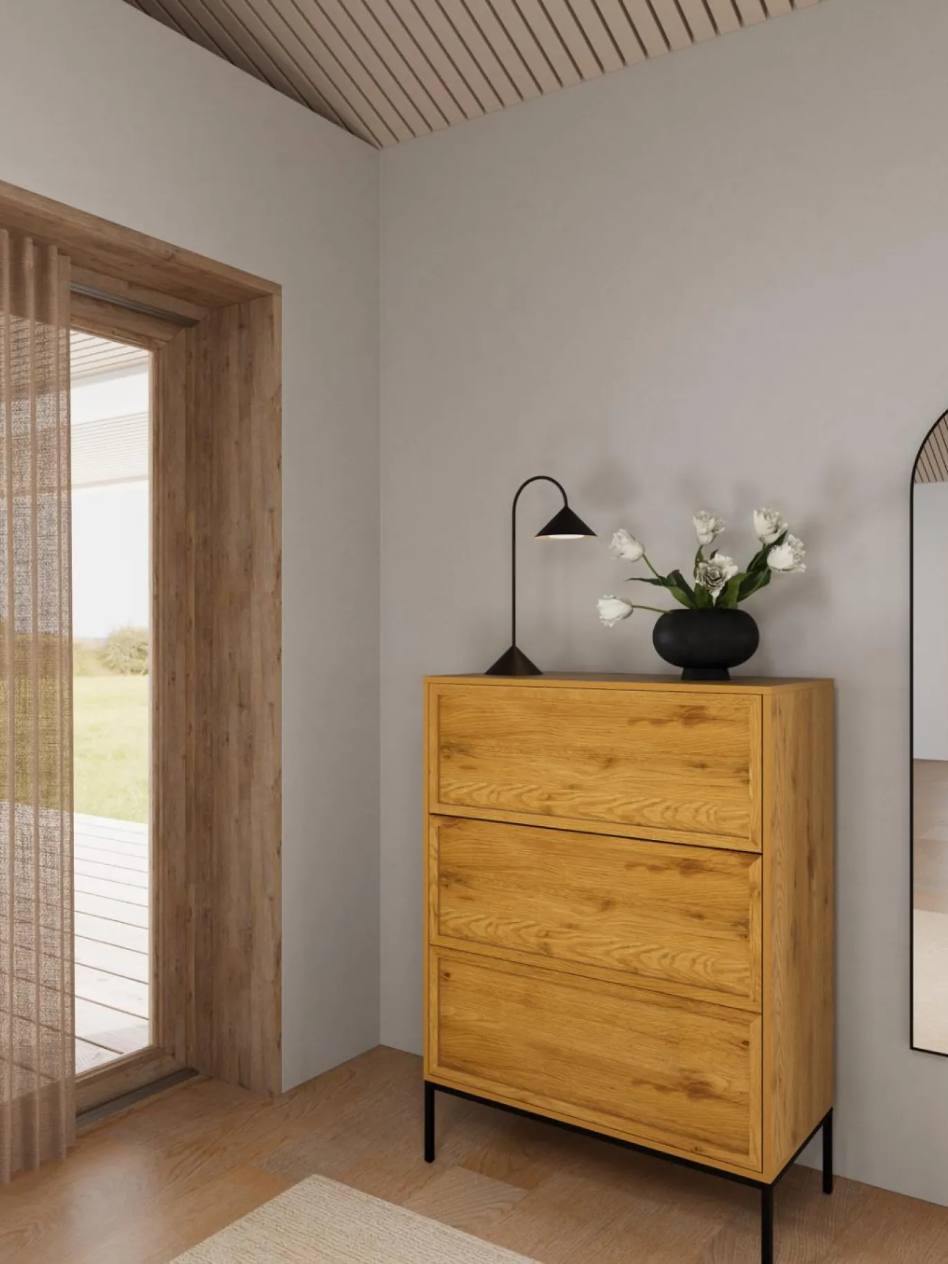 Ladekast Darvo Wild Eiken Naturel 110cm - Giga Living
