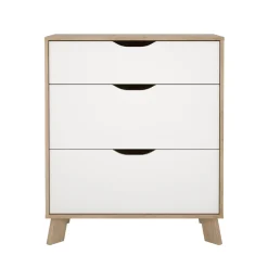Ladekast Ikast Wit Jackson Hickory 3-lades - Giga Living