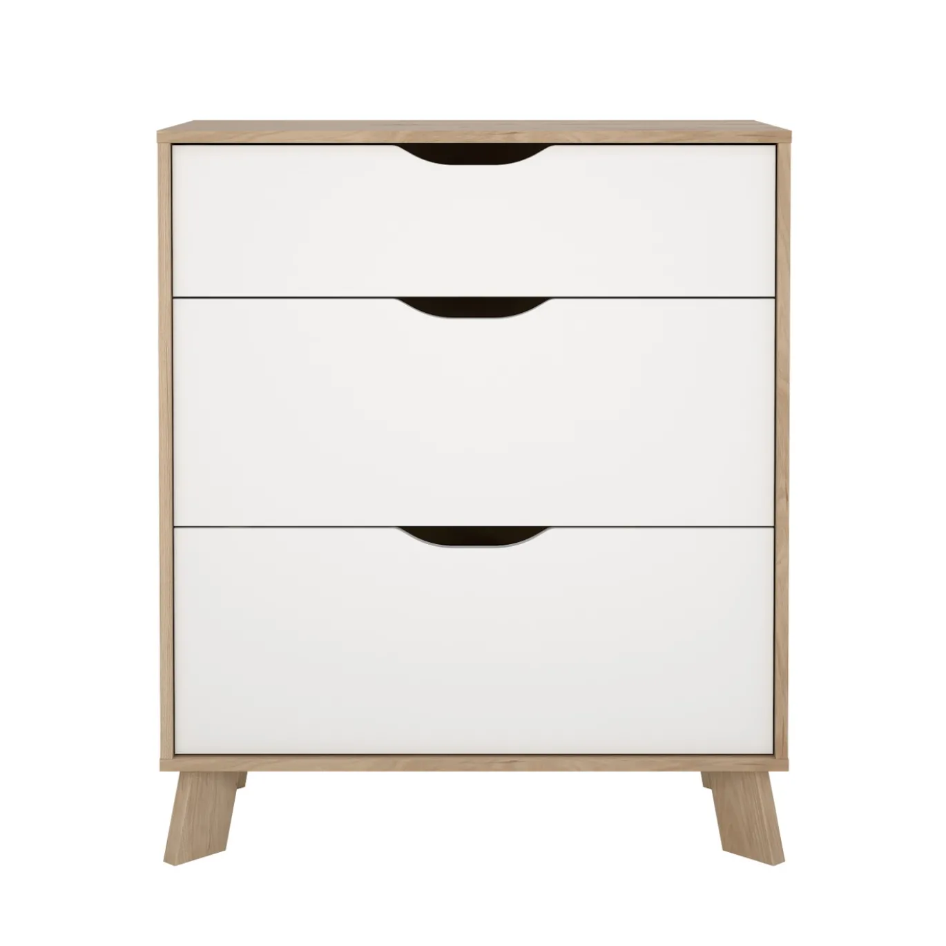 Ladekast Ikast Wit Jackson Hickory 3-lades - Giga Living