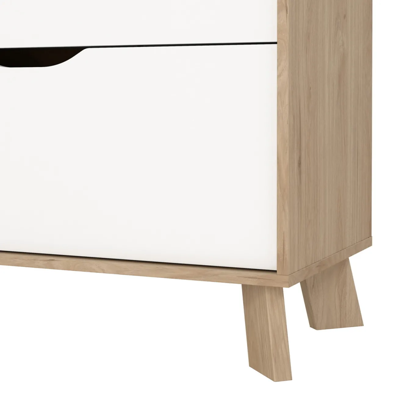 Ladekast Ikast Wit Jackson Hickory 3-lades - Giga Living