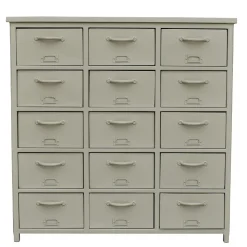 Ladekast Industrieel 15 Laden Beige - Giga Meubel