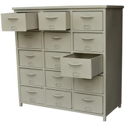 Ladekast Industrieel 15 Laden Beige - Giga Meubel