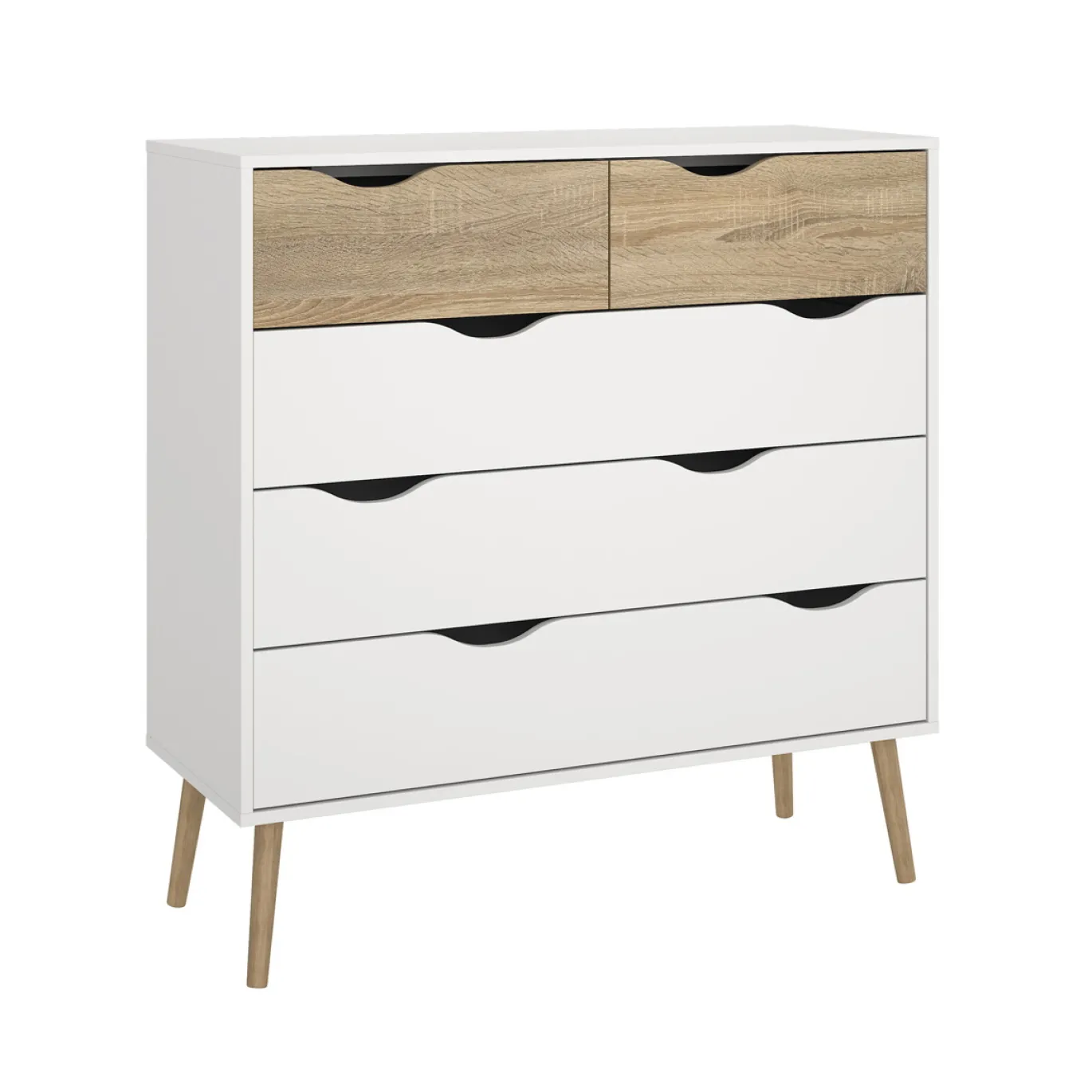 Ladekast Oslo Wit/Naturel - Giga Living