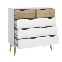 Ladekast Oslo Wit/Naturel - Giga Living