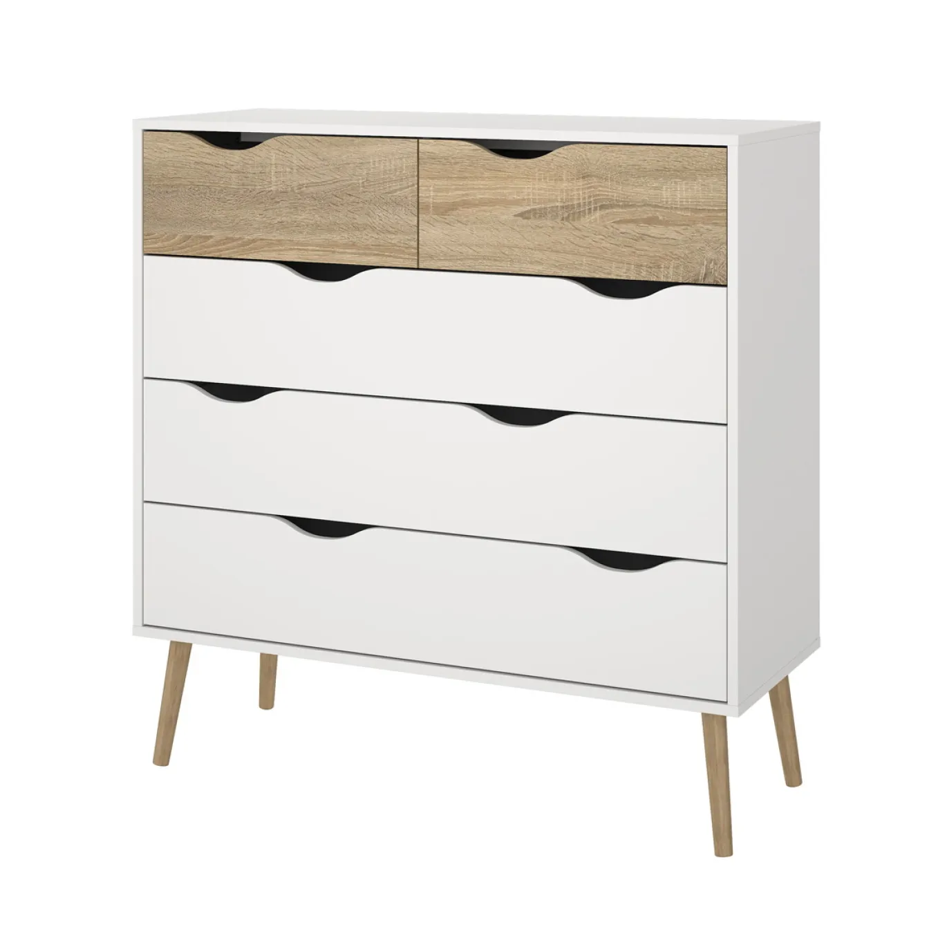 Ladekast Oslo Wit/Naturel - Giga Living