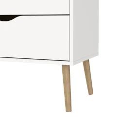 Ladekast Oslo Wit/Naturel 4-lades - Giga Living