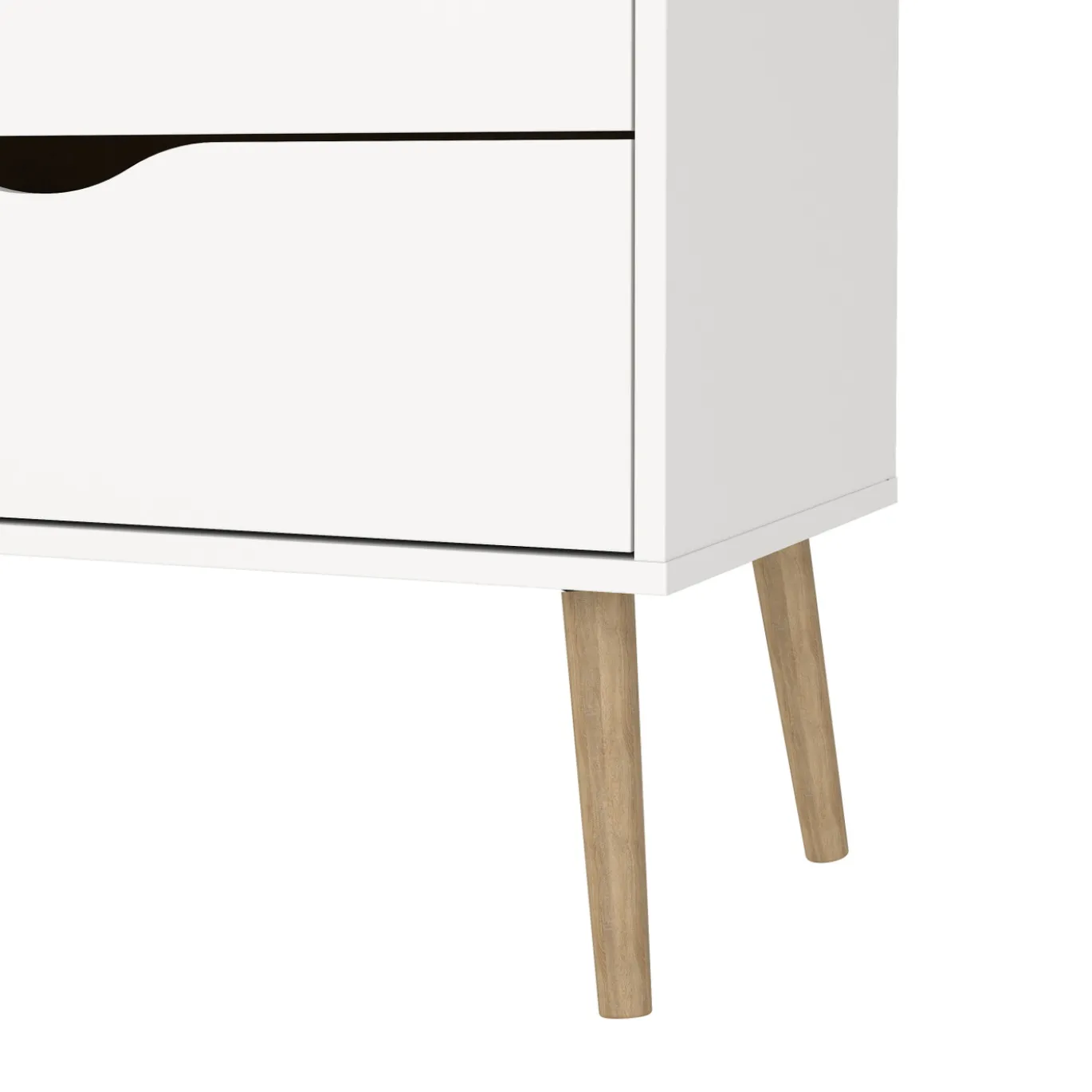 Ladekast Oslo Wit/Naturel 4-lades - Giga Living