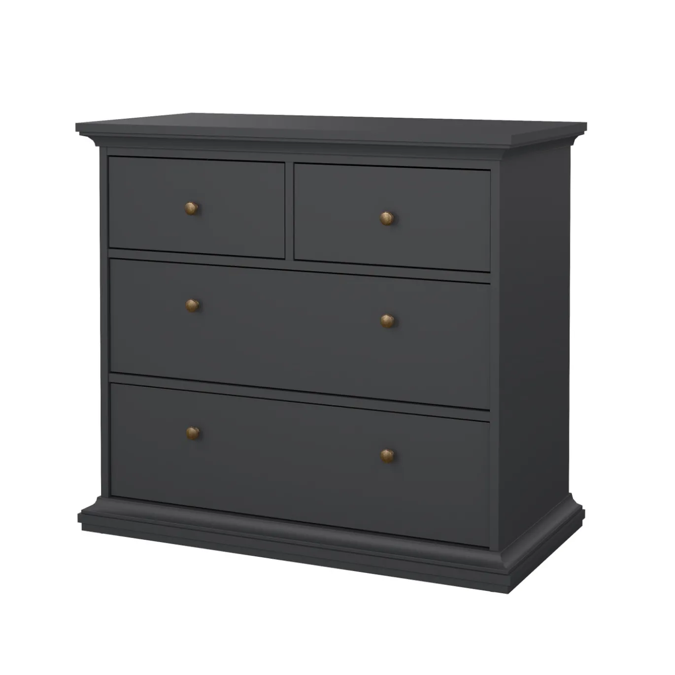 Ladekast Paris Matgrijs 4-lades - Giga Living
