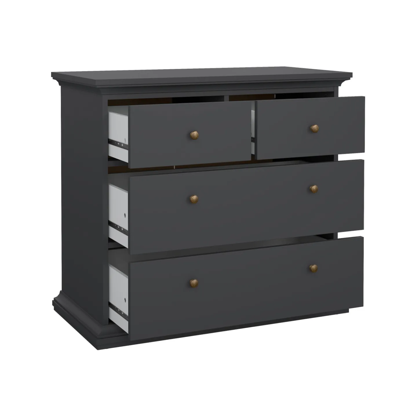 Ladekast Paris Matgrijs 4-lades - Giga Living