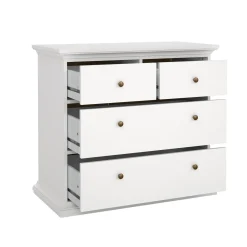 Ladekast Paris Wit 4-lades - Giga Living