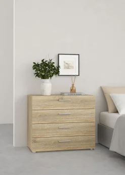 Ladekast Pepe Naturel 4-lades - Giga Living