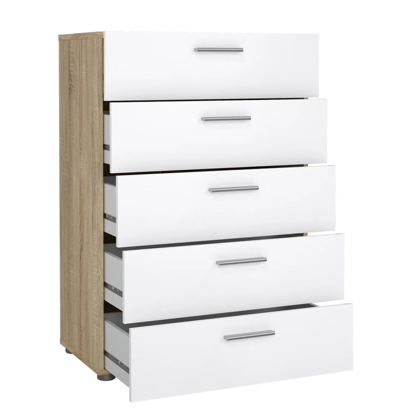 Ladekast Pepe Naturel/Wit Hoogglans - Giga Living