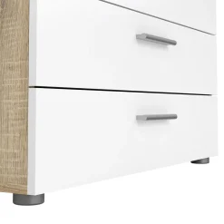 Ladekast Pepe Naturel/Wit Hoogglans 4-lades 80cm - Giga Living