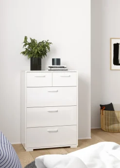 Ladekast Sofia Wit Hoogglans 3-lades 102cm - Giga Living