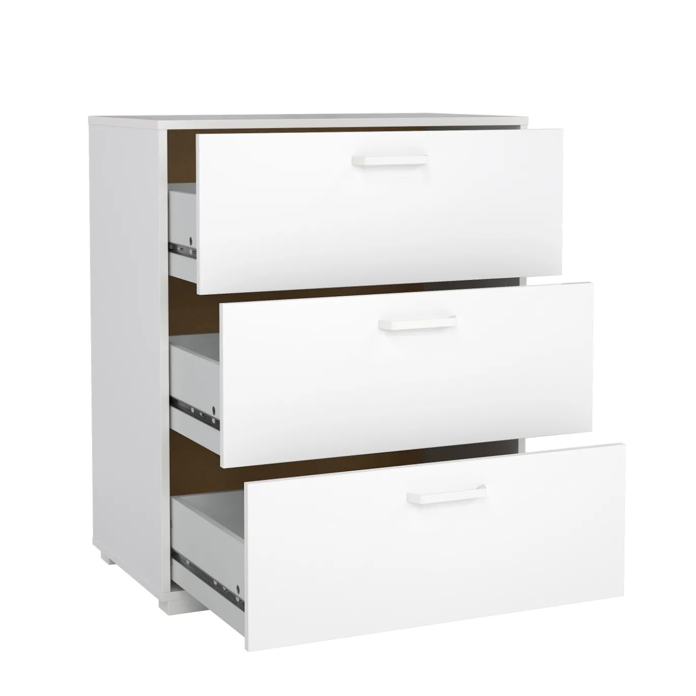 Ladekast Sofia Wit Hoogglans 3-lades 82cm - Giga Living