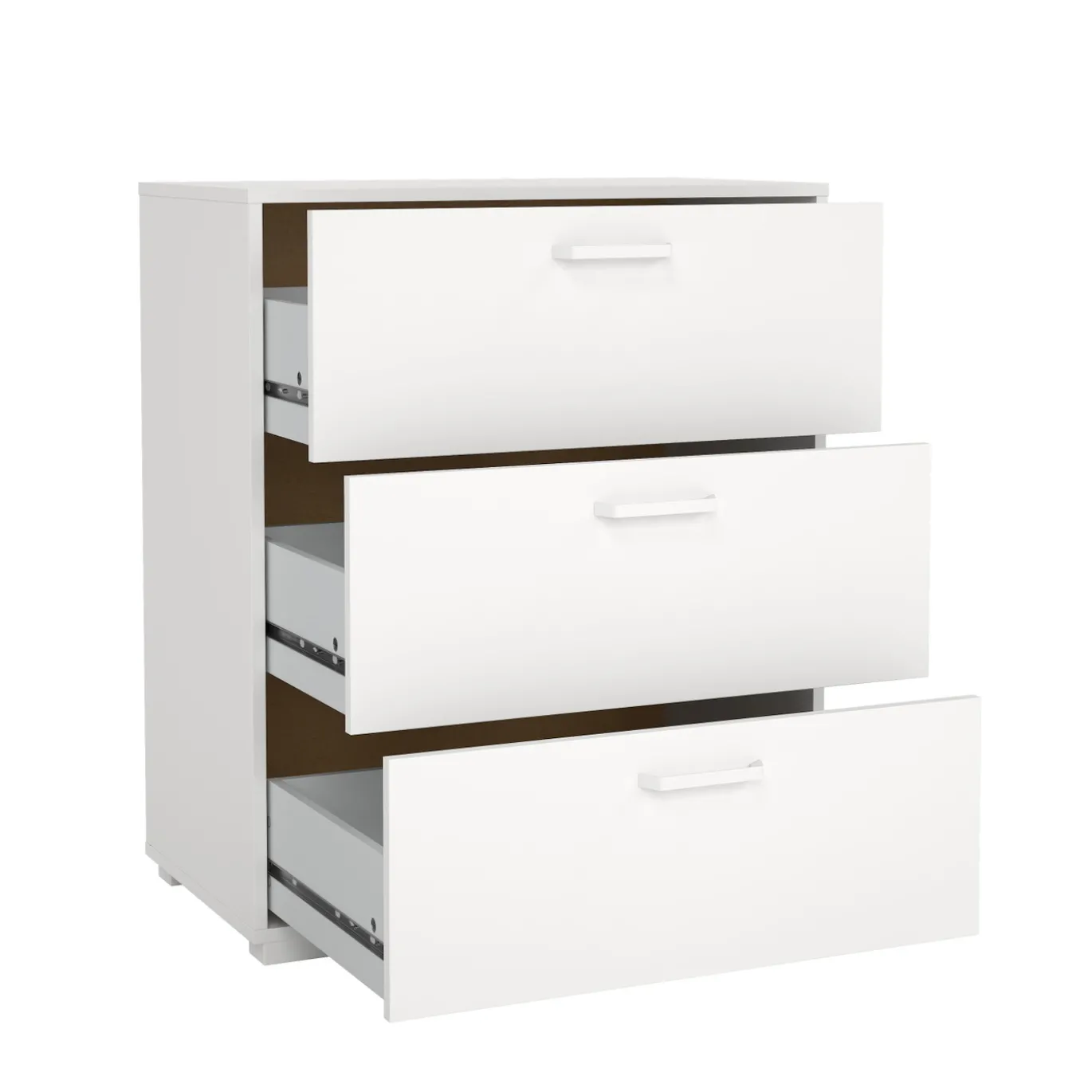 Ladekast Sofia Wit 3-lades 82cm - Giga Living